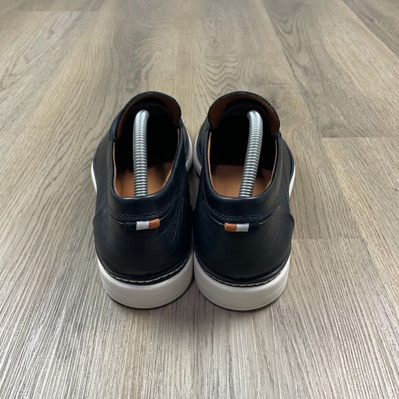 Allen Edmonds Wilder Mens 9 Black Slip On Loafers Venetian Leather Low Top - Picture 4 of 10